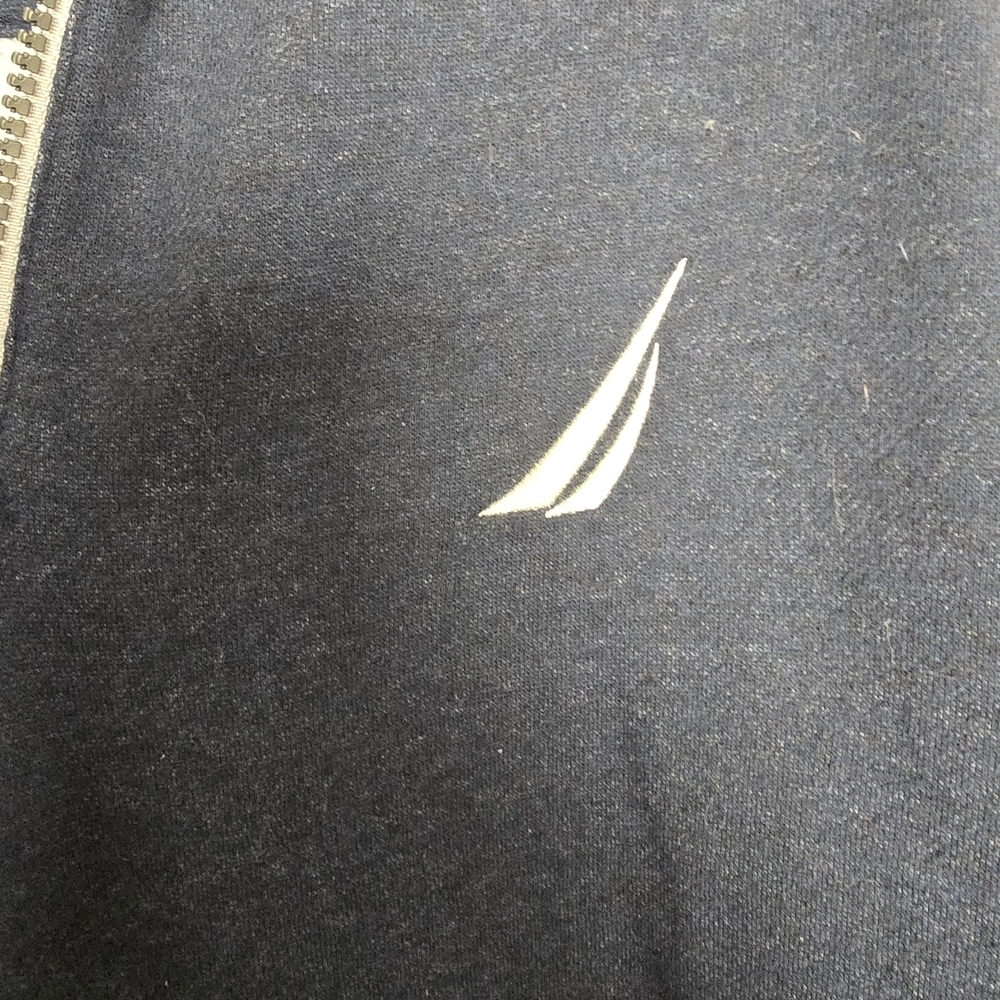 NWT Nautica Men's Navy Gray Zip-Up Sweater - Picture 2 of 3